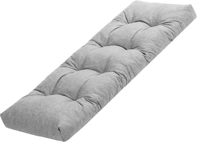 Bank Kussen - Zitkussen Buiten - Meubels Comfort - Hoge Dichtheid Schuim - 100x45cm - Lichtgrijs