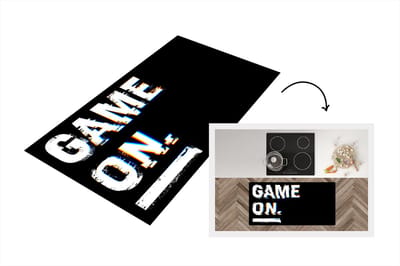 Keukenloper - Loper keuken - Game - Quote - Zwart - Wit - 120x60 cm - Keukenloper vinyl