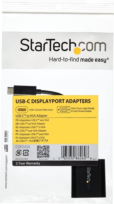 StarTech.com USB-C to VGA Adapter ekstern videoadapter