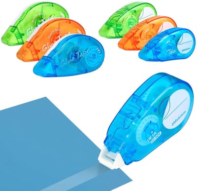 6 Stuks Dubbelzijdige Lijmroller Set voor Scrapbooking, Knutselen en Kaarten Maken