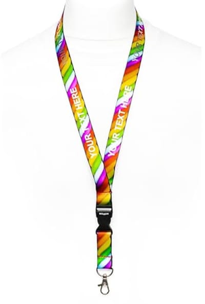 ID Lanyard met Metalen Clip en Regenboogpatroon - Perfect voor Persoonlijke en Professionele Gebruik