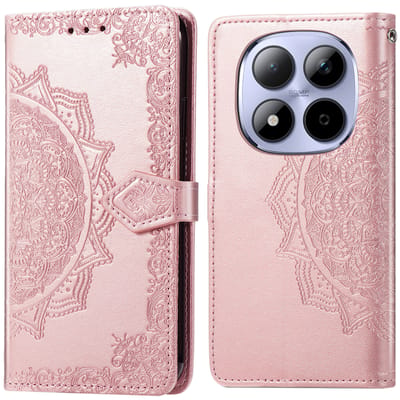 imoshion Hoesje - Geschikt voor Xiaomi Redmi Note 15 Pro Plus (5G) - Mandala Bookcase - Rose Gold