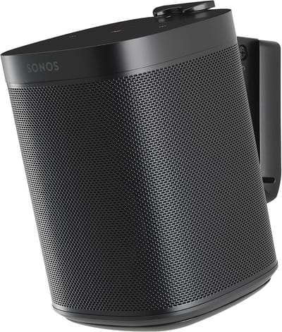 Set van 2 Zwarte Muursteunen voor Sonos One, One SL en Play:1 Luidsprekers