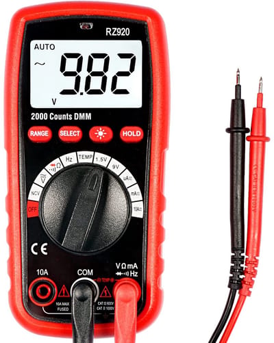 Digitale Multimeter - Spanning Tester - Elektrische Metingen - Contactloze Spanning - 6 Basismetingen - Zwart