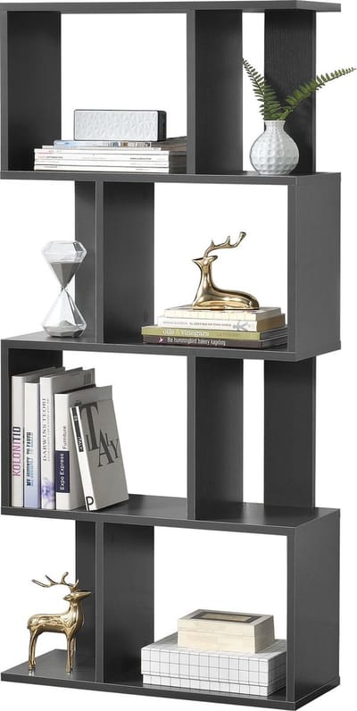 Boekenkast schap Marseille 130x60x24 cm donkergrijs