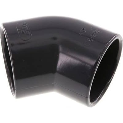 PVC 45graden L-Fitting Lijmmof 75x88mm
