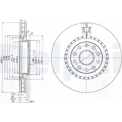 Remschijf DELPHI BG3723