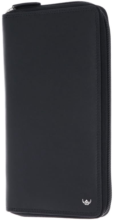 Golden Head Leren identiteitskaarthoesje Polo RFID Protect RV-Reise Brieftasche 4487 Schwarz zwart