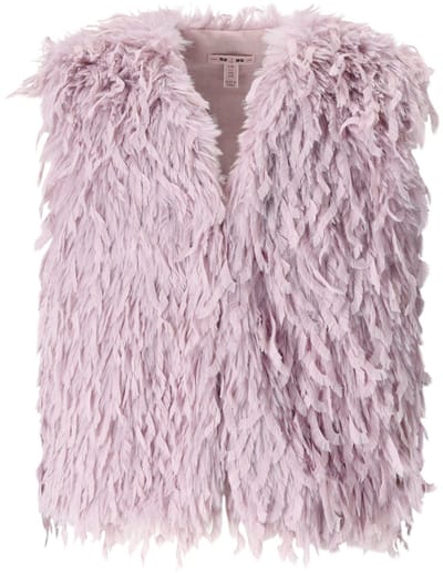 NONO - Kath Long Hair Fur Gilet lupine lilac - Lupine Lilac - Maat 104