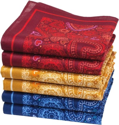 Fijne Zakdoeken met Hart Motief - 6 Stuks - Middelgrote Afmeting 35cm x 35cm - 100% Katoen