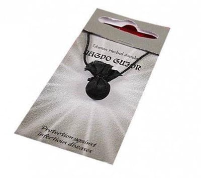 Tibetaanse amulet Nagpo Gujor (beschermer van gezondheid) (1 stuks)