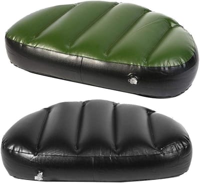 Opblaasbare zitkussens voor rubberboot - comfortabel vissen - PVC stoelen voor vissers - outdoor kamperen en wateractiviteiten (groen)