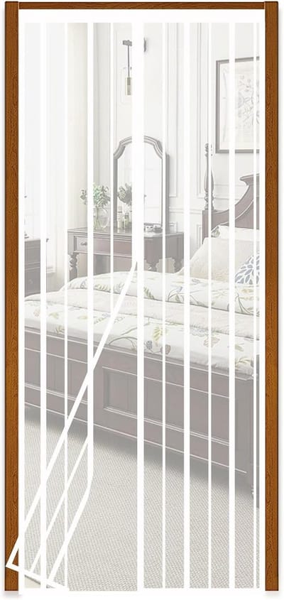 Vliegengordijn zonder boren - Magnetisch deurgordijn voor balkondeur - Vliegenbescherming - Schuifdeur - Insectenbescherming - Gordijndeur - Eenvoudige montage - 100 x 220 cm - Wit