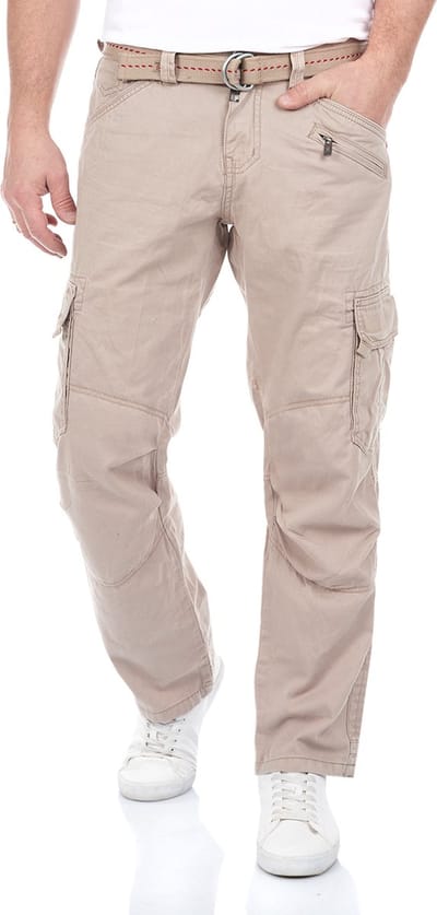 TIMEZONE Heren Cargo Broek BenitoTZ comfort/relaxed Beige Volwassenen Loose fit cargobroek