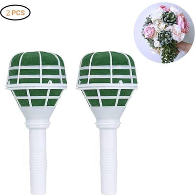 2 STUKS Schuim Boeket Houder Bloemen Plastic Handvat DIY Bruids Bloemen Basis Rectangular 260x160cm white