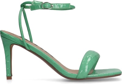 Sacha - Dames - Groene sandalen met hak - Maat 38
