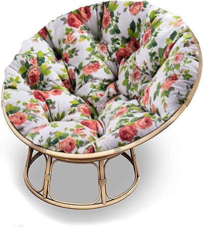 Papasan Kussen - Rond Stoelkussen - Ontspannen Buiten - Verdikt Ontwerp - Ø130cm - Paars
