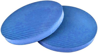 Ronde Knie Mat - Yoga Hulpmiddel - Extra Ondersteuning - Dubbelzijdig Antislip - 23 cm Diameter - Blauw