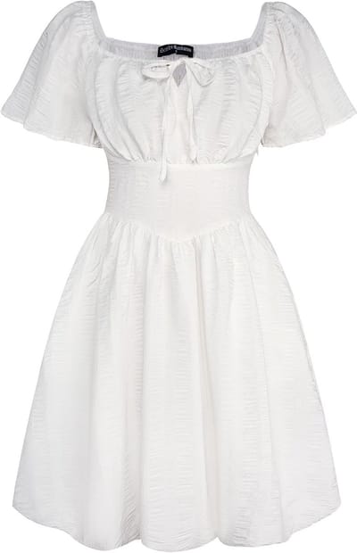 Renaissance jurk dames met vierkante hals en bubbelstijl