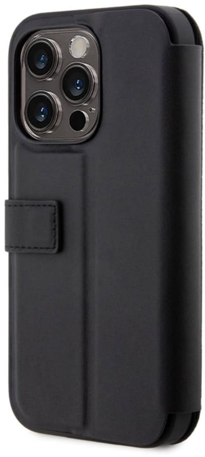 iPhone 14 Pro Bookcase hoesje - BMW - Effen Zwart - Leer