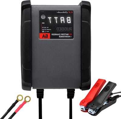 Acculader Auto - Druppellader Onderhouder - Batterij Onderhoud - IP66 Waterdicht - 12V 6A - Zwart