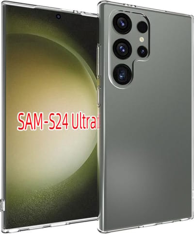 MobyDefend Hoesje - Geschikt voor Samsung Galaxy S24 Ultra - Transparante TPU Backcover - Volledig Doorzichtig