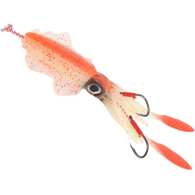 Leurre de pêche au calmar pour la pêche en mer Simulation Hameçon en fer Leurre poulpe Appât de simulationJaune et rouge orange