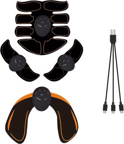 Bovista Oplaadbare Buikspiertrainer - Ems Trainer - Elektrisch - Ems - Spierstimulator - Sixpack Trainer - Afvallen - Gratis Heup & Armtrainer