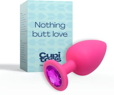 Cupitoys® Siliconen buttplug - Diamant roze - Small - Sex toys voor vrouwen - Sex toys voor mannen - Buttplugs