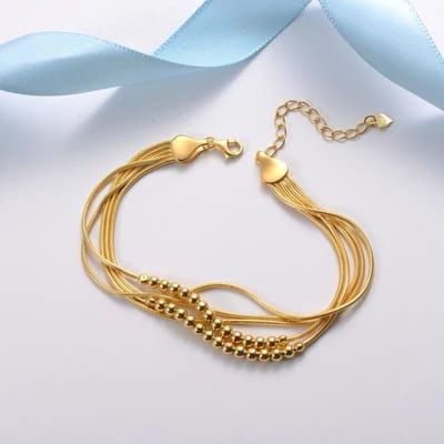 24k Geelgoud Vergulde Armband Gemaakt van Messing gray