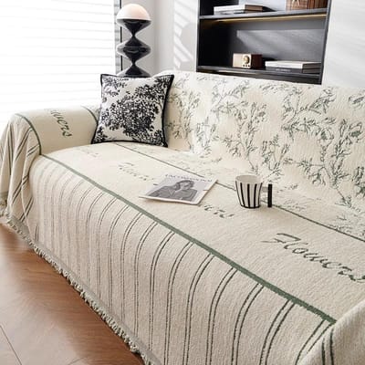 EIFLOY Zachte Chenille Bankovertrek 1/2/3/4/5 Zits Eendelig Luxe Bank Worpdeken Stoelhanddoek Decoratief 180x130cm