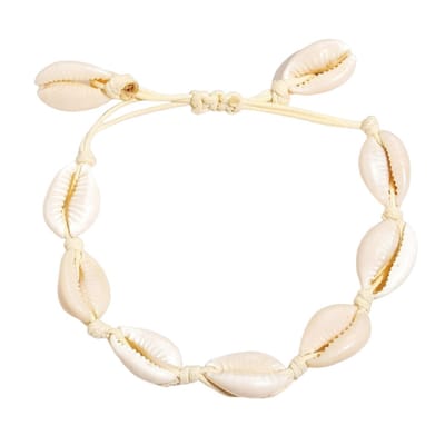 Fako Bijoux® - Schelpjes Armband - Schelpen - Wit