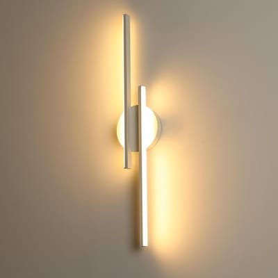 LED-wandlamp voor binnen, 24W warm licht 3000K moderne wandlamp, aluminium staaf wandlamp, voor slaapkamer, woonkamer, gang, trap, kamer, 60 cm wit