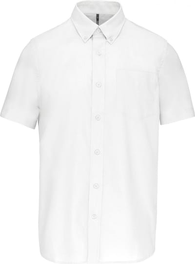 Kariban Heren Oxford overhemd korte mouwen K535 - White - 3XL