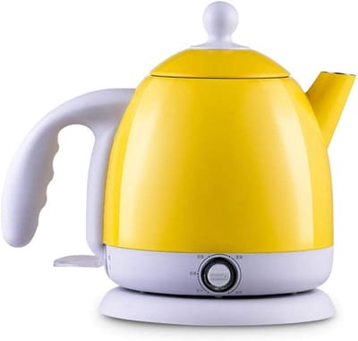 Elektrische Waterkoker - Kleine Waterkoker - Snel Water Koken - Droogkookbeveiliging - 1 Liter - Geel