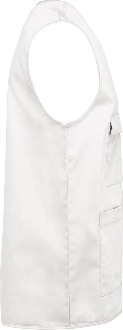 Gilet Unisex 3XL WK. Designed To Work Mouwloos White 65% Polyester, 35% Katoen