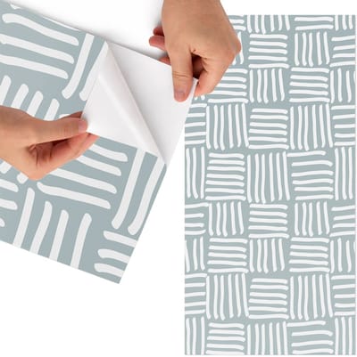 Tulup Meubelfolie - Geometrisch patroon Plakfolie Meubels - 75x150 cm - Grijs Meubelfolie - Meubelfolie Zelfklevend - Modern Meubelfolie - Wrapfolie Keuken - Wanddecoratie - Achtergronden en patronen