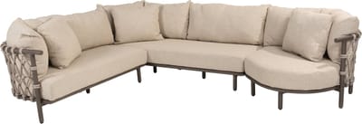 Ezra modulaire organische hoek loungeset 3 delig terre 4 Seasons Outdoor