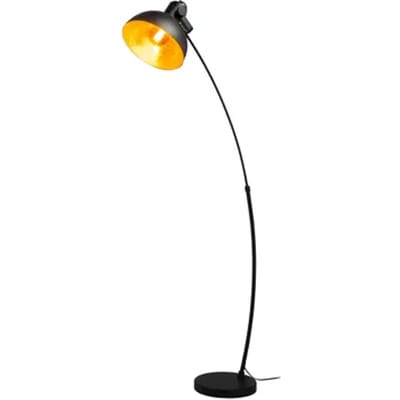 EGLO Jaafra Vloerlamp - E27 - 158 cm - booglamp - Zwart/Goud