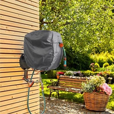 Tuinslanghaspel Beschermhoes, Muurbevestigde Retractabele Haspel, Duurzame Oxford Stof, Zwart