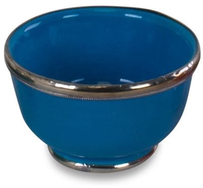 Safaary - Kom met Metaal Licht Blauw Ø 9 x 5,5cm