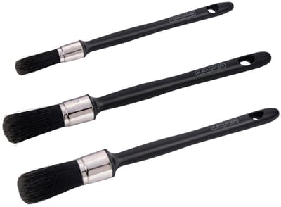 BLACK+DECKER Kwastenset 3 Stuks - Paint Brush Set voor Alle Verfsoorten - Verfkwasten Set met Maten 8, 12 en 16