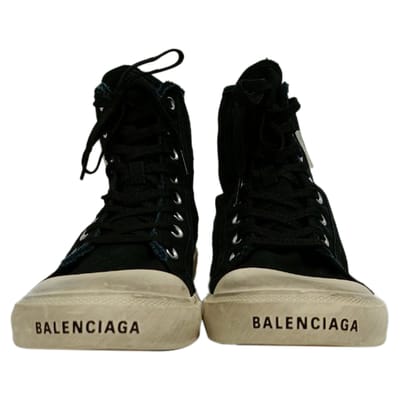 Balenciaga Paris High Top Sneakers in Marineblauw Canvas