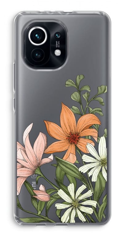Case Company® - Hoesje geschikt voor Xiaomi Mi 11 hoesje - Floral bouquet - Soft Cover Telefoonhoesje - Bescherming aan alle Kanten en Schermrand
