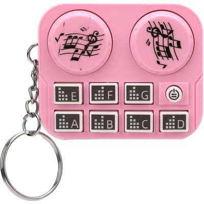 Mini Sleutelhanger Kleurrijke Lichten DJ Disc Player Design Automatische Afspeel- en Zelfdrukmodus Draagbare DJ roze