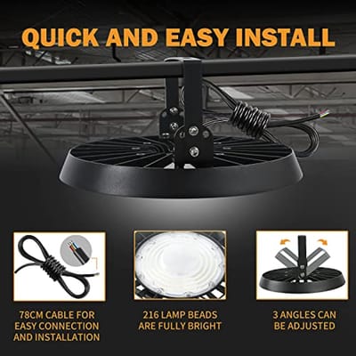 Led-spots 100W - 10 Stuks, 10000 Lumen, Koudwit, Waterdicht (IP65) voor Garage, Werkplaats en Industrie