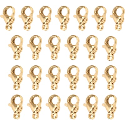 25 stuks kreeftenklauwsluitingen van roestvrij staal voor het maken van armbanden, kettingen en sieraden.