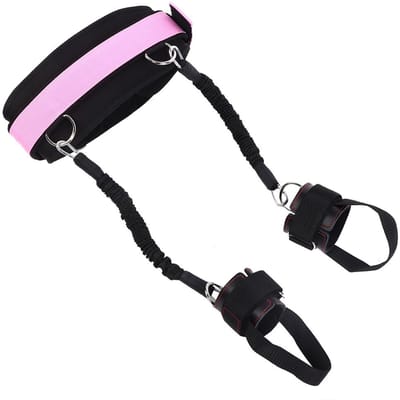 Bande de Résistance Bounce Trainer Corde d'Entraînement Basketball Sangle d'Entraînement Force des Jambes Rose black