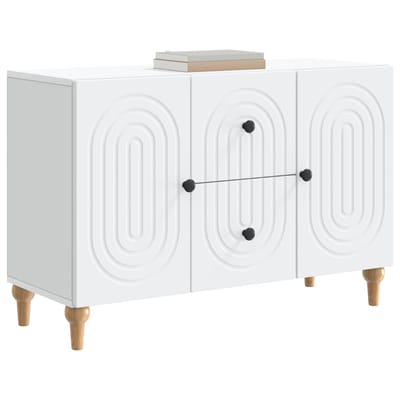 vidaXL - TV - Kast - met - lade - Wit - 89 - x - 34,5 - x - 60 - cm - Bewerkt - hout