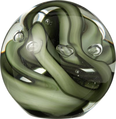 J-Line presse-papier Tornado Rond - glas - transparant/bruin - large